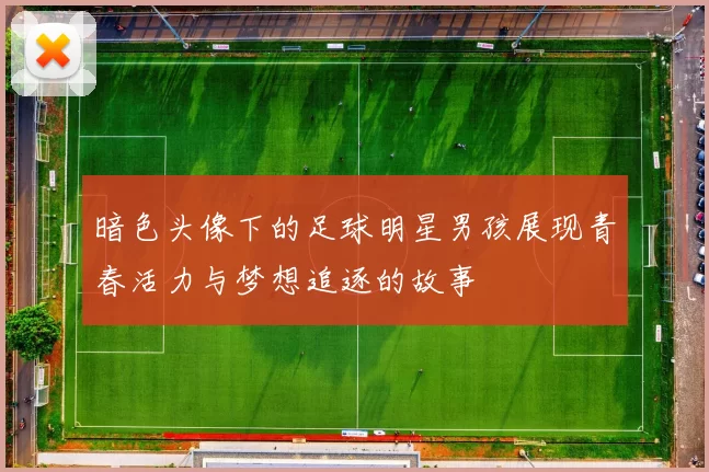 暗色头像下的足球明星男孩展现青春活力与梦想追逐的故事